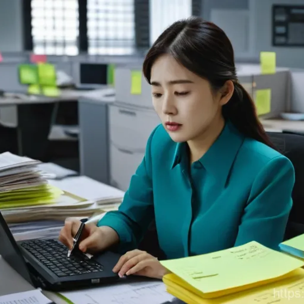 지방공무원 1년차 직무 적응기 - **Image Prompt 1: The Overwhelmed Rookie Civil Servant's First Day**
    A realistic depiction of a ...