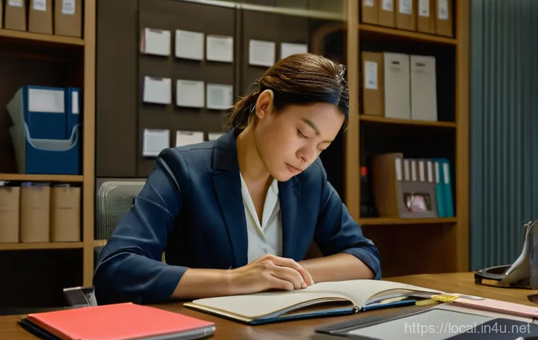 지방공무원 1년차 직무 적응기 - **Image Prompt 2: Empathetic Civil Servant Handling a Challenging Citizen Complaint**
    A mid-30s ...