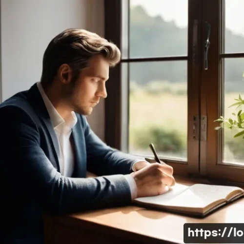 Home 26 지방공무원 이직 전 준비해야 할 사항 - **Prompt: "A thoughtful individual, in their late 30s, is seated at a well-organized wooden desk by ...